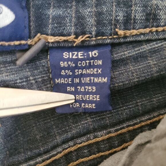 Vintage L.A. Blues Jeans Womens 16 Blue Stretch Straight Leg Denim - Picture 2 of 10